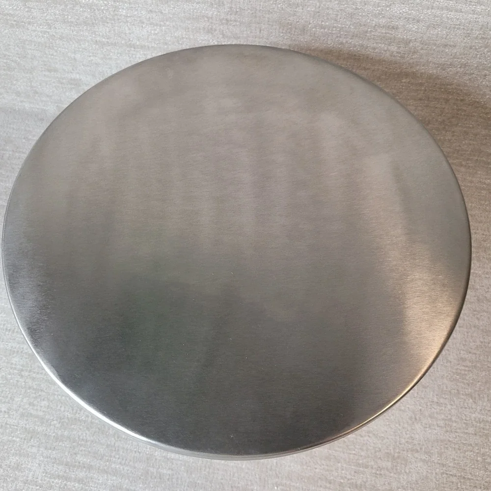 Retired Pottery Barn Mercury Glass & Stainless Pedestal Cake Stand 7